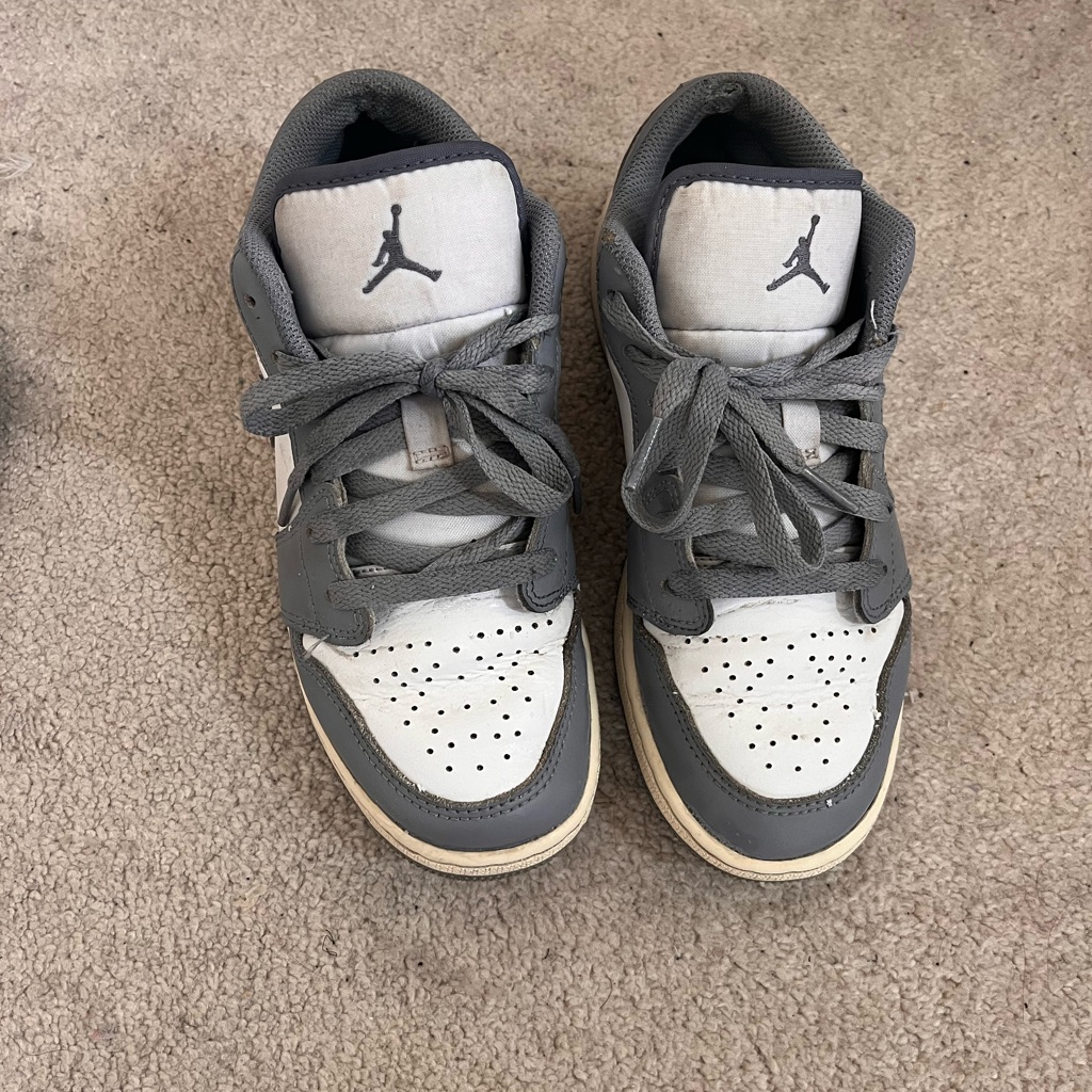 Jordan Gray And White Sneakers